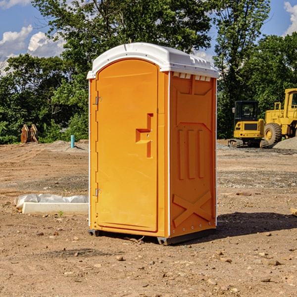 how often are the porta potties cleaned and serviced during a rental period in Trimbelle WI